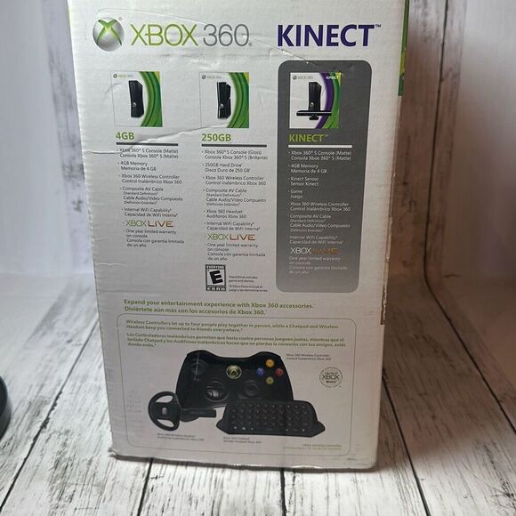 XBox 360 4GB Kinect Console in Original Box TESTED!! NEEDS CLEANED - Picture 16 of 16